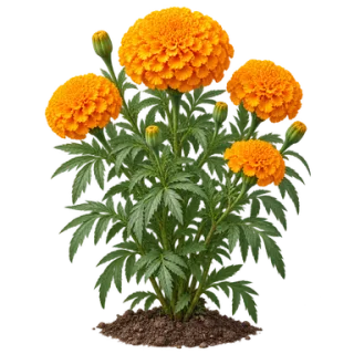 Aufrechte Studentenblume, Beispielillustration