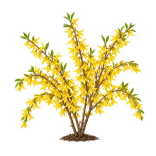 Garten-Forsythie, Beispielillustration