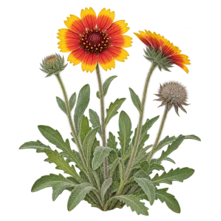 Blanket flower, representative illustration