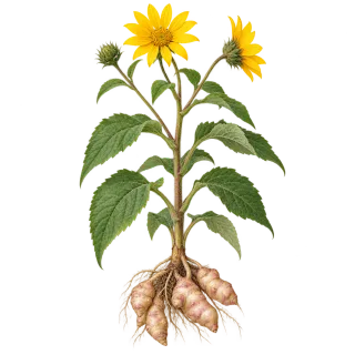 Jerusalem artichoke, representative illustration
