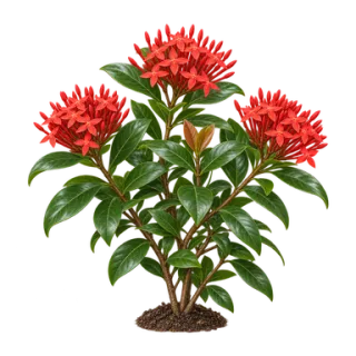 Ixora coccinea, Beispielillustration