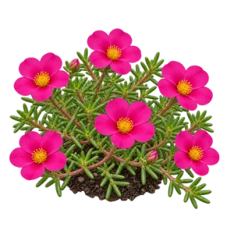 Moss rose, representative illustration