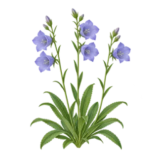 Pfirsichblättrige Glockenblume, Beispielillustration
