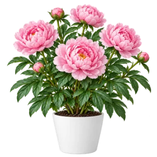 Peony, representative illustration
