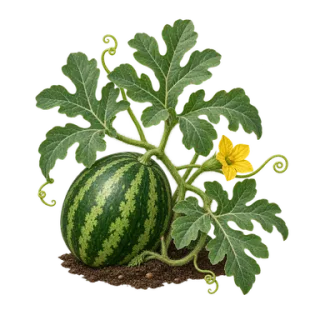 Wassermelone, Beispielillustration