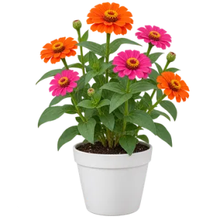 Common Zinnia, representative illustration